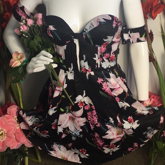 Angel Biba Dresses & Skirts - Angel Biba Mini Dress Off Shoulder Floral  NWT S